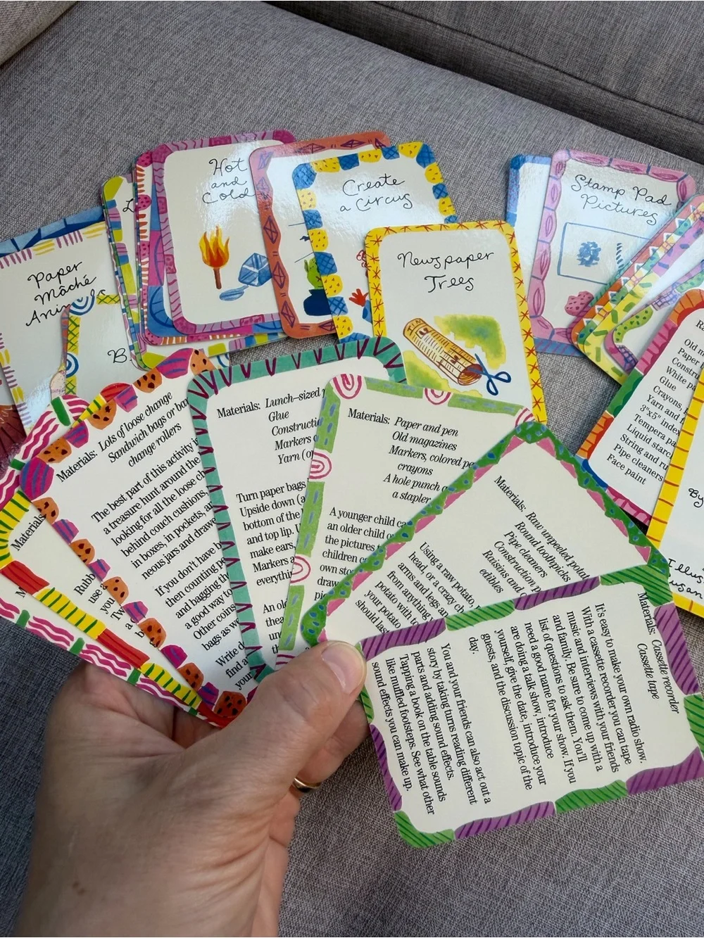 Rainy Day Activities Kid Play Ideas Card Deck by Lynn Gordon